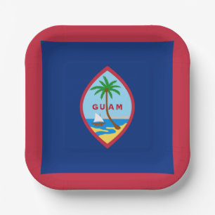 Flagge von Guam Pappteller