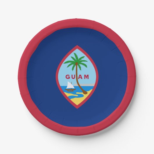Flagge von Guam Pappteller (Vorderseite)