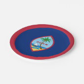 Flagge von Guam Pappteller (Schrägansicht)