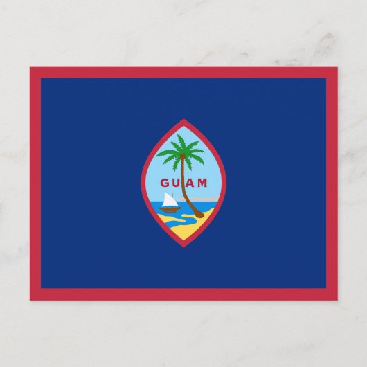 Flagge von Guam Postkarte (Vorderseite)