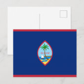 Flagge von Guam Postkarte (Vorne/Hinten)