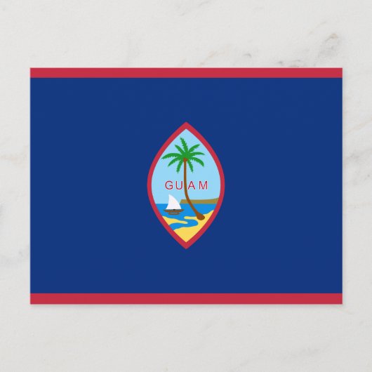 Flagge von Guam Postkarte (Vorderseite)