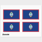 Flagge von Guam Rechteckiger Aufkleber (Blatt)