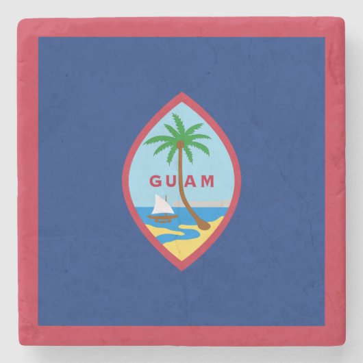 Flagge von Guam Steinuntersetzer (Vorderseite)