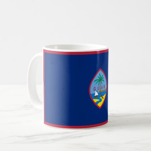 Flagge von Guam-Tasse Kaffeetasse (Vorderseite Links)