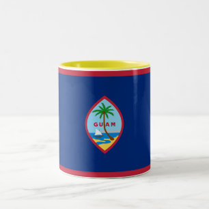 Flagge von Guam Zweifarbige Tasse