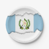 Flagge von Guatamala Pappteller (Vorderseite)