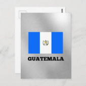 Flagge von Guatemala, gekennzeichnet Postkarte (Vorne/Hinten)