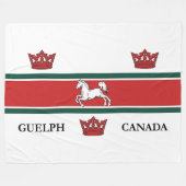 Flagge von Guelph (Ontario, Kanada) Fleecedecke (Vorderseite (Horizontal))