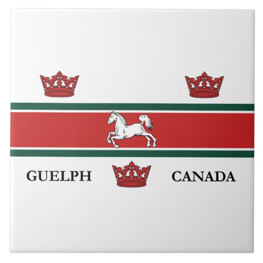 Flagge von Guelph (Ontario, Kanada) Fliese (Vorderseite)