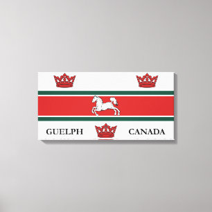 Flagge von Guelph (Ontario, Kanada) Leinwanddruck