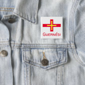 Flagge von Guernési Button (Beispiel)