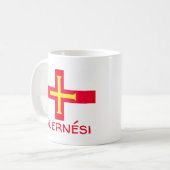 Flagge von Guernési Kaffeetasse (Vorderseite Links)