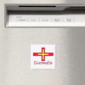 Flagge von Guernési Magnet (In Situ (Geschirrspüler))