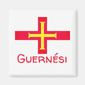 Flagge von Guernési Magnet (Vorne)