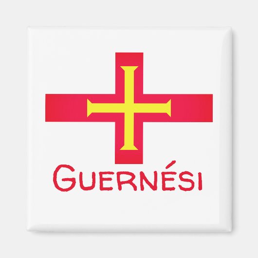 Flagge von Guernési Magnet (Vorne)
