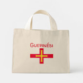Flagge von Guernési Mini Stoffbeutel (Rückseite)