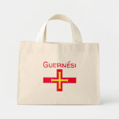 Flagge von Guernési Mini Stoffbeutel (Vorne)