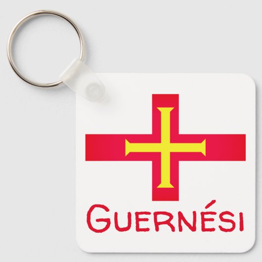 Flagge von Guernési Schlüsselanhänger (Vorderseite)