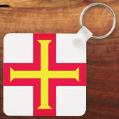 Flagge von Guernési Schlüsselanhänger (Rückseite)
