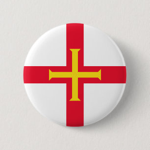 Flagge von Guernsey Button