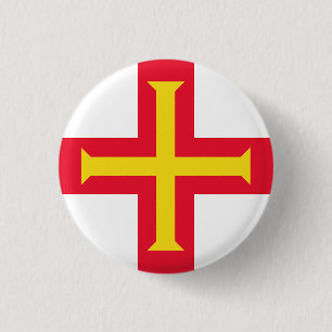 Flagge von Guernsey Button
