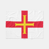 Flagge von Guernsey Fleecedecke (Vorderseite (Horizontal))