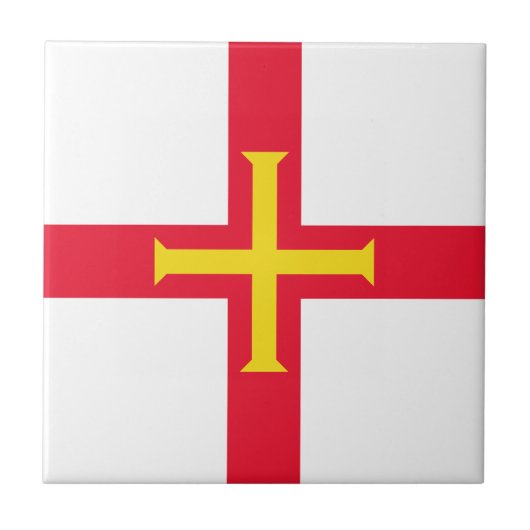 Flagge von Guernsey Fliese (Vorderseite)