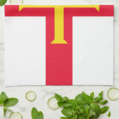 Flagge von Guernsey Geschirrtuch (Gefaltet)