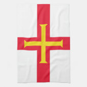 Flagge von Guernsey Geschirrtuch (Vertikal)