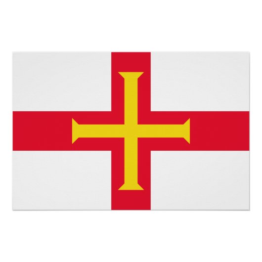Flagge von Guernsey Poster (Vorderseite)