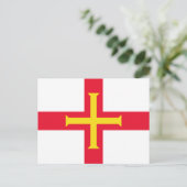 Flagge von Guernsey Postkarte (Stehend Vorderseite)