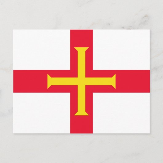 Flagge von Guernsey Postkarte (Vorderseite)