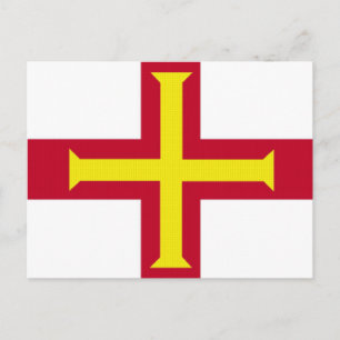 Flagge von Guernsey Postkarte