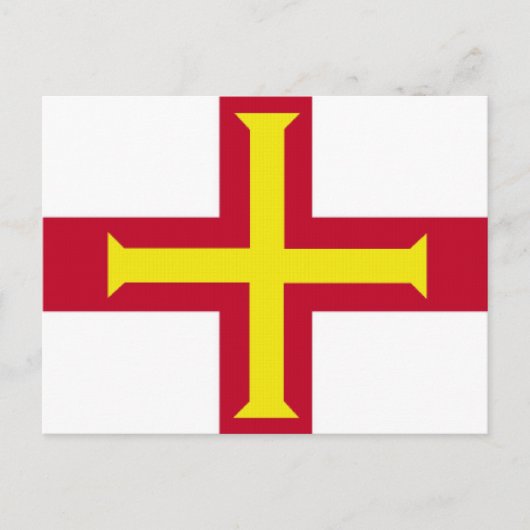 Flagge von Guernsey Postkarte (Vorderseite)