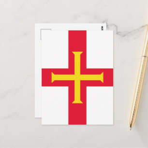 Flagge von Guernsey Postkarte