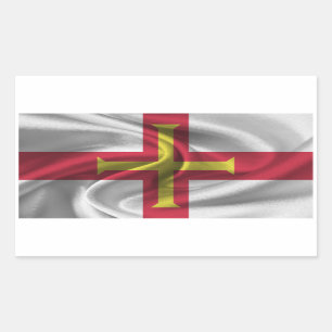 Flagge von Guernsey Rechteckiger Aufkleber