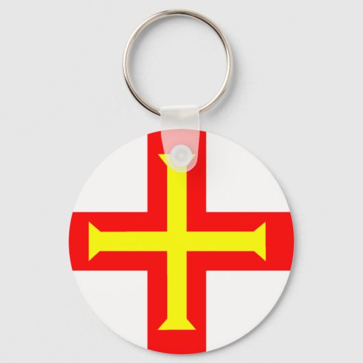 Flagge von Guernsey Schlüsselanhänger (Vorderseite)