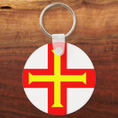 Flagge von Guernsey Schlüsselanhänger (Vorderseite)