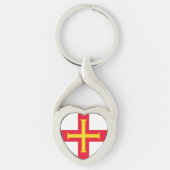 Flagge von Guernsey Schlüsselanhänger (Vorderseite)