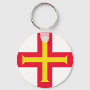 Flagge von Guernsey Schlüsselanhänger