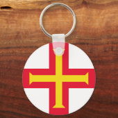 Flagge von Guernsey Schlüsselanhänger (Rückseite)
