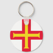 Flagge von Guernsey Schlüsselanhänger (Rückseite)