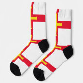 Flagge von Guernsey Socken (Linkes Detail)