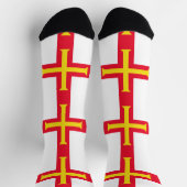 Flagge von Guernsey Socken (Oben)