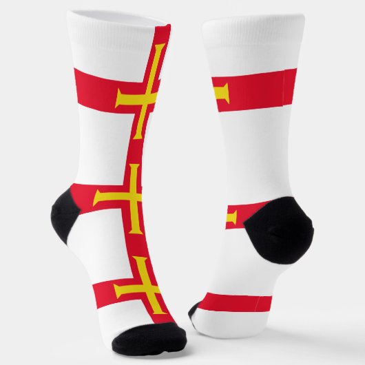 Flagge von Guernsey Socken (Gewinkelt)