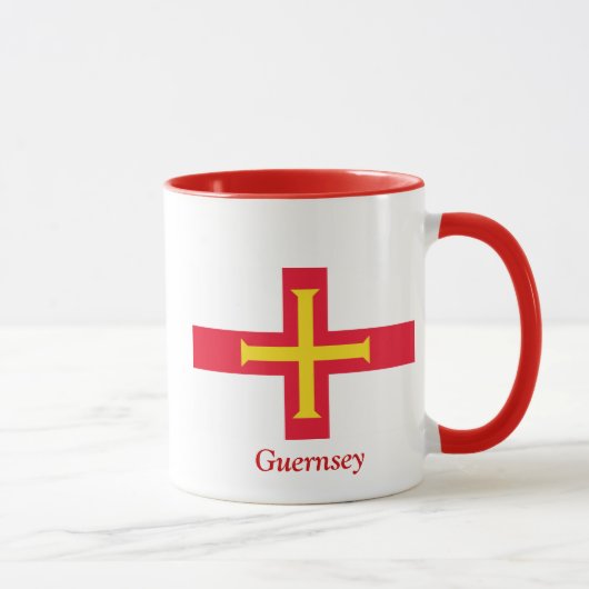 Flagge von Guernsey Tasse (Rechts)