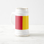 Flagge von Guinea Bierglas (Vorderseite Links)