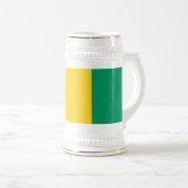 Flagge von Guinea Bierglas (VorderseiteRechts)