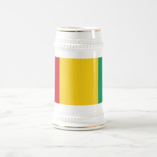 Flagge von Guinea Bierglas (Mittel)